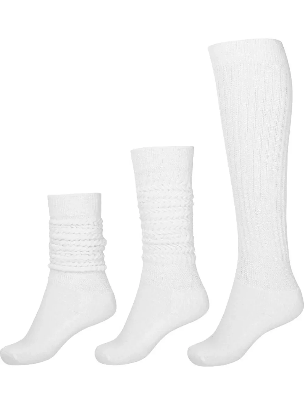 Soft Thigh High Slouch Socks for Women - Cozy Scrunch Boot Socks, Size 5-11